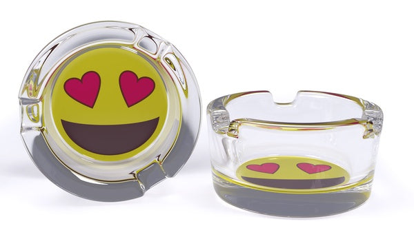 Emoji Glass Ashtray 1ct