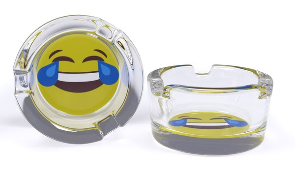 Emoji Glass Ashtray 1ct